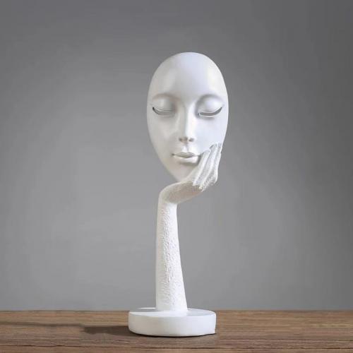 Mask-in-Hand Abstract Figurine