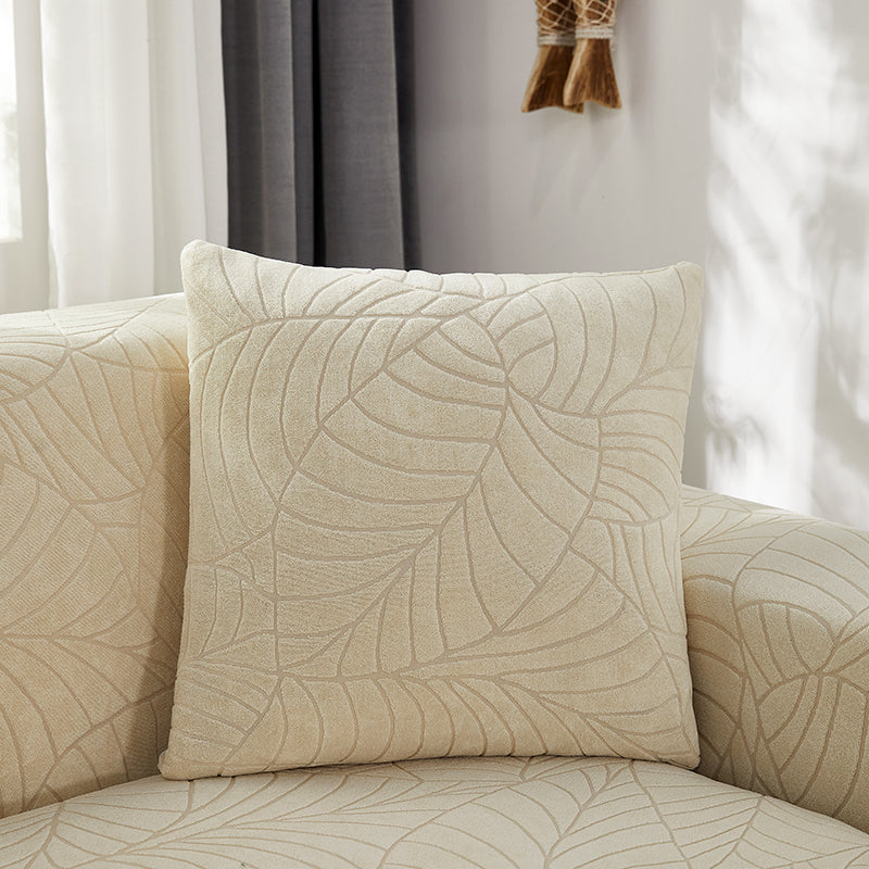 Leaf-Patterned Throw Pillow Cover, 2-pc