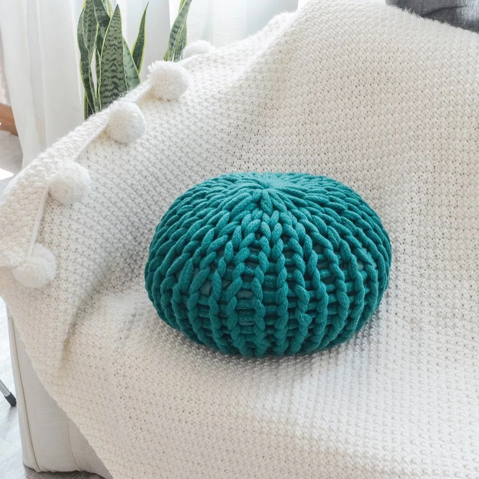 Handmade Thick Wool Pillow Round