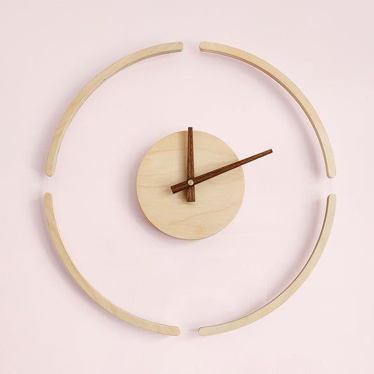 Wooden Floating Wall Clock