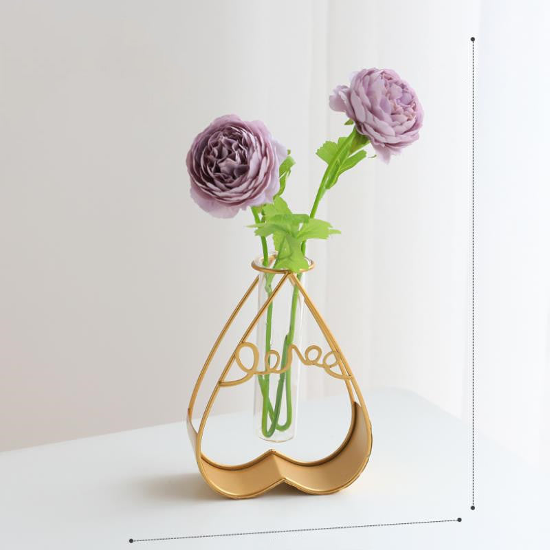 Wire Vase with Glass Insert, Assorted