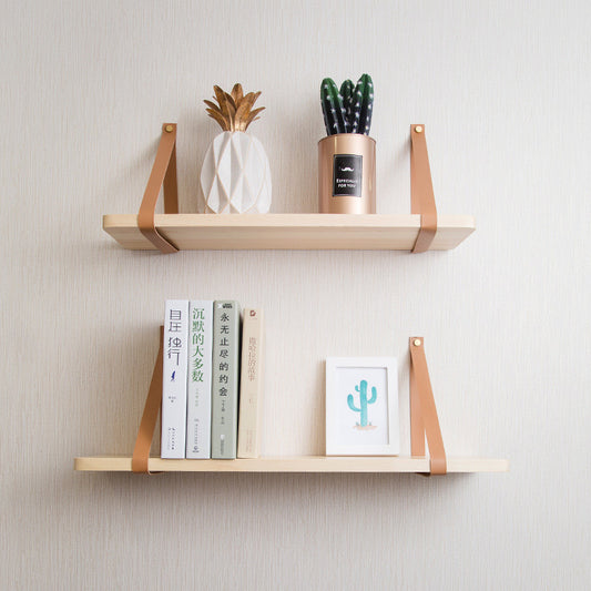 Wall-Mounted Pine Shelf