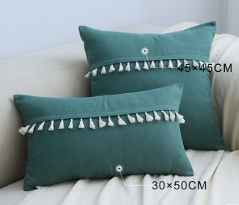 Tasseled Throw Pillow Cover, Assorted Colors