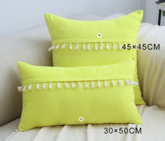 Tasseled Throw Pillow Cover, Assorted Colors