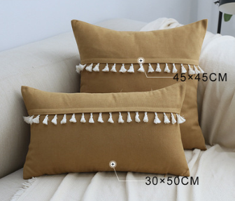 Tasseled Throw Pillow Cover, Assorted Colors