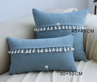 Tasseled Throw Pillow Cover, Assorted Colors