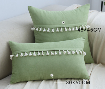 Tasseled Throw Pillow Cover, Assorted Colors