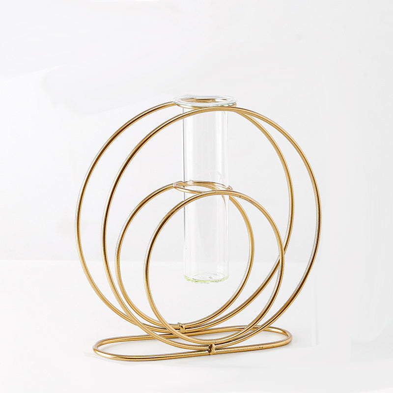 Modern Geometric Golden Plant Holder