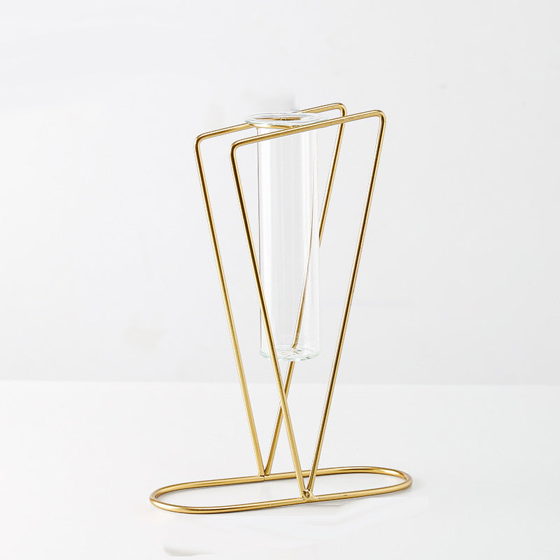 Modern Geometric Golden Plant Holder