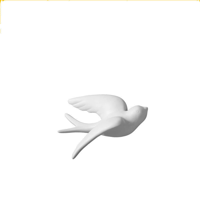 3D Ceramic Bird Wall Decor