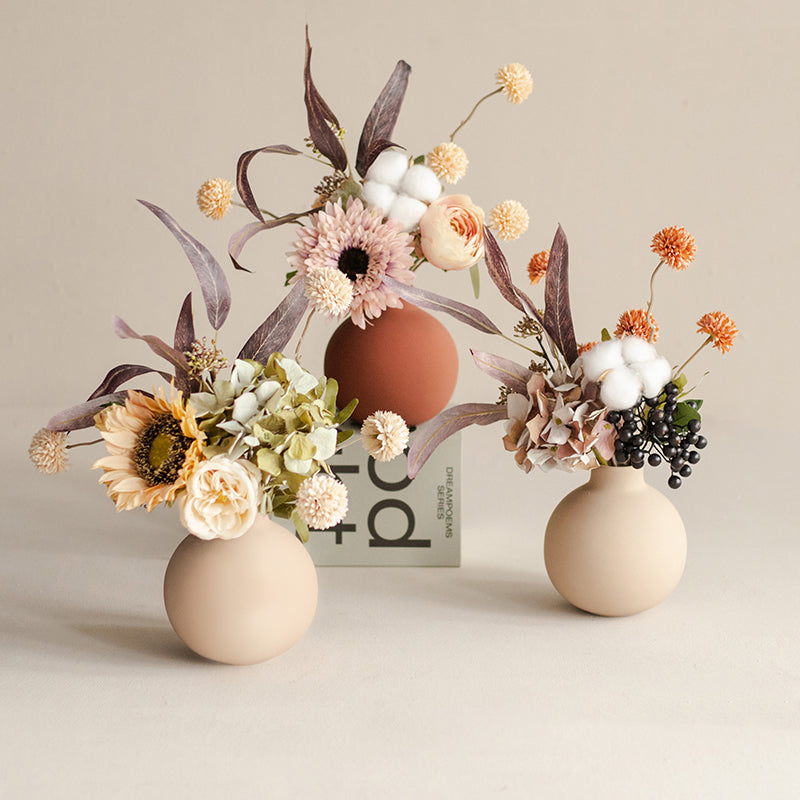 Warm Neutral Vase and Florals, Assorted