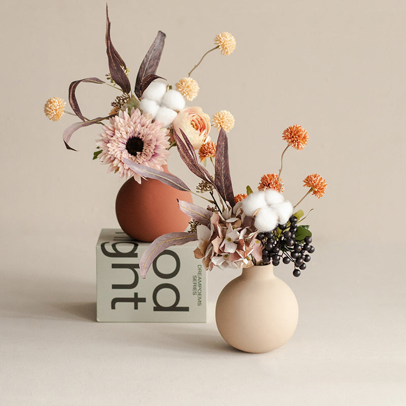 Warm Neutral Vase and Florals, Assorted