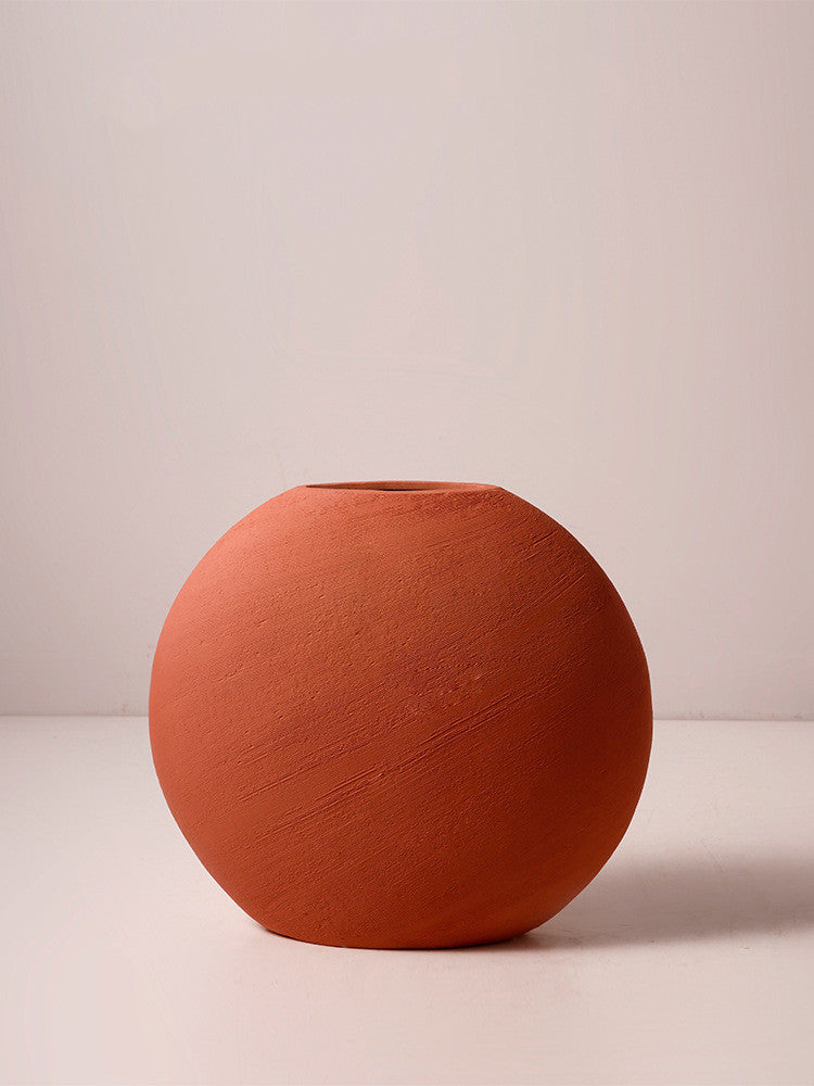 Curved Earth-Tone Nordic Vase