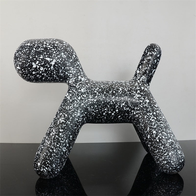 Resin Creative Balloon Abstract Dog Ornament