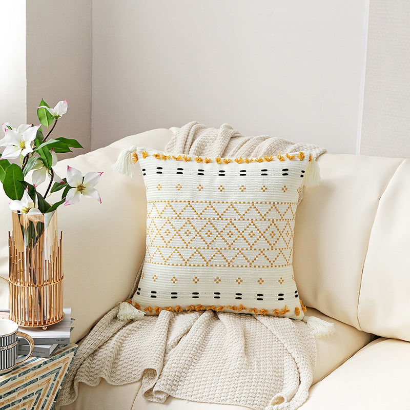 Tribal-Patterned Throw Pillow Cover