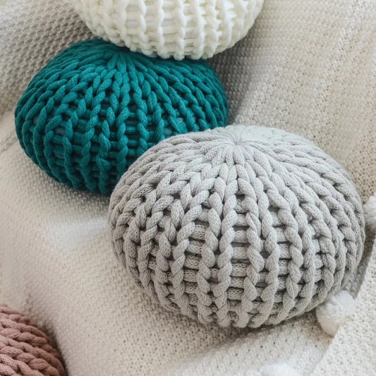 Handmade Thick Wool Pillow Round