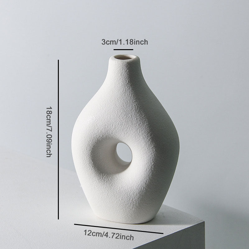 Frosted Nordic Ceramic Vase