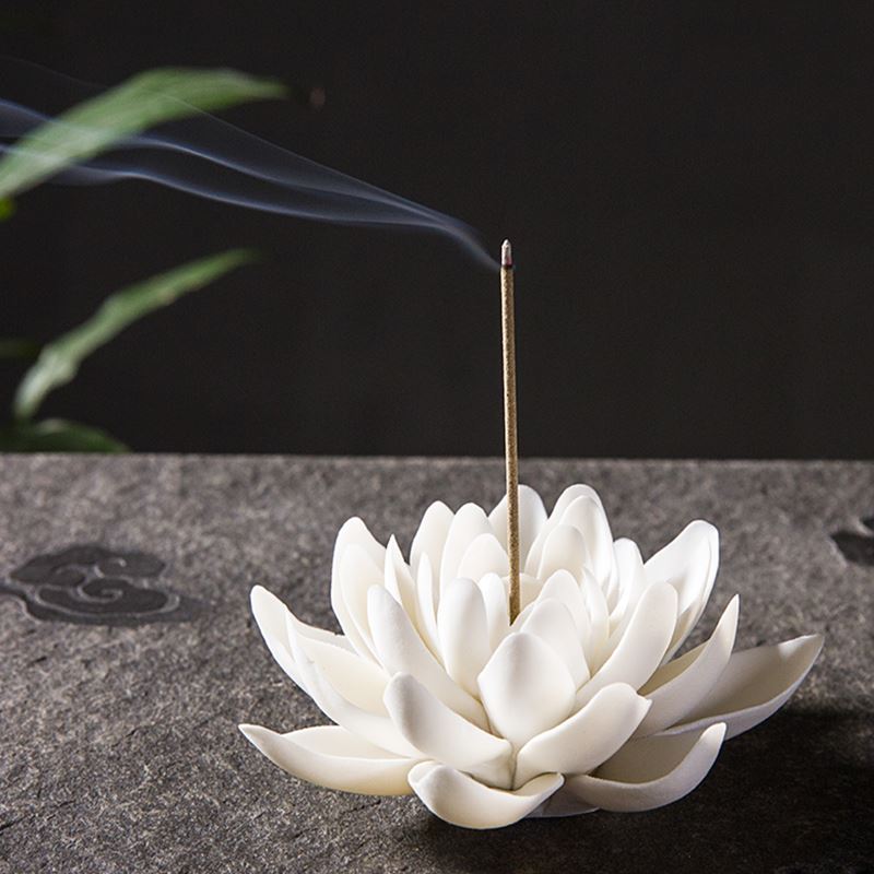 White Lotus Incense Burner