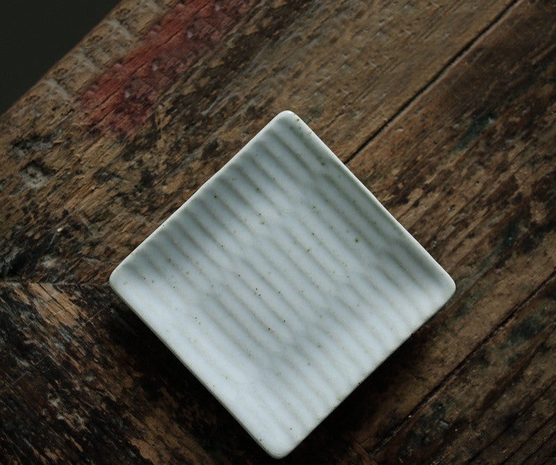 Glazed Geometric Square Coaster