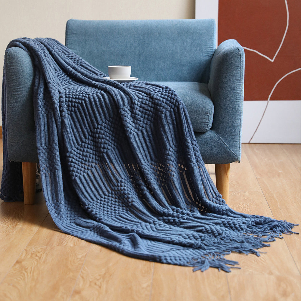 Dot and Line Nordic Throw Blanket