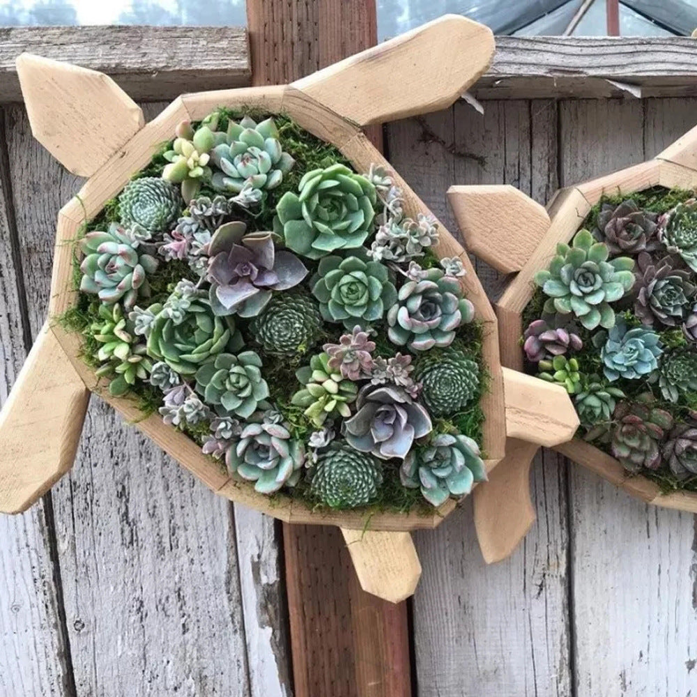 Wood, Nature-Themed Plant Pots