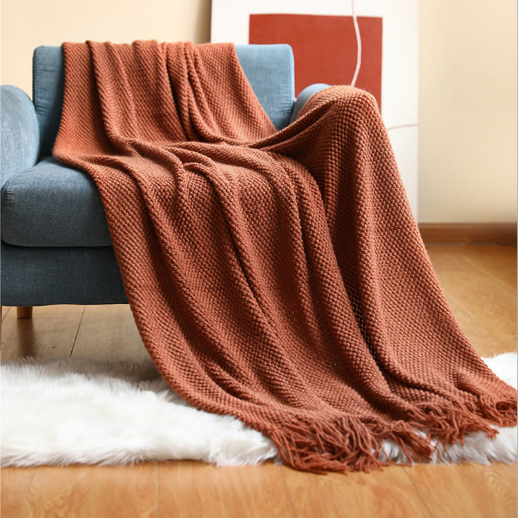 Pebble Knit Throw Blanket, Assorted