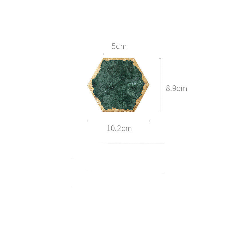 Emerald Marble Coaster, Assorted Sizes