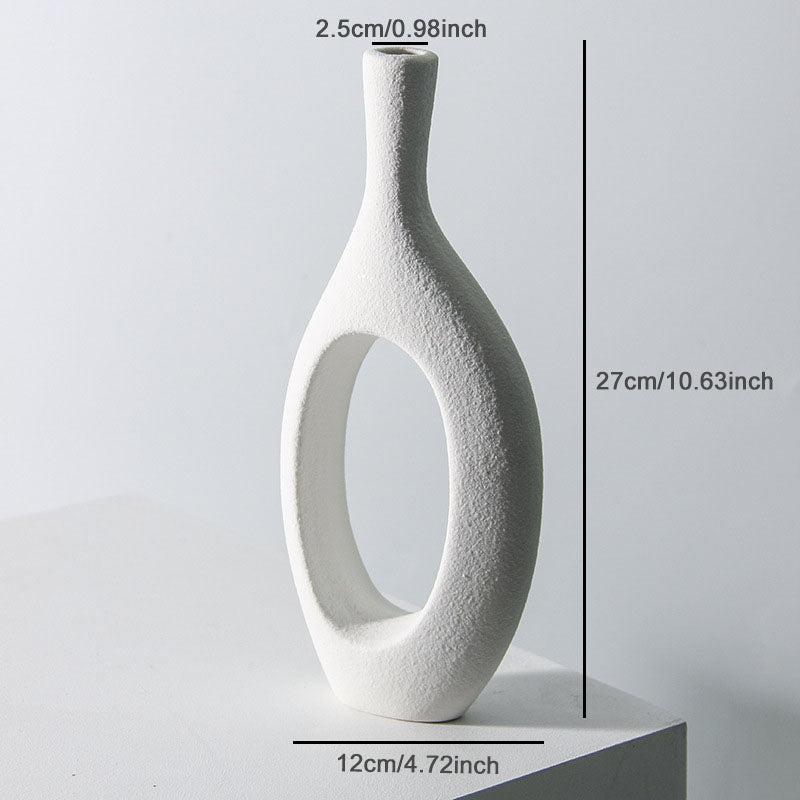 Frosted Nordic Ceramic Vase