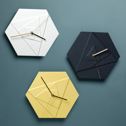 Geometric Ceramic Wall Clock