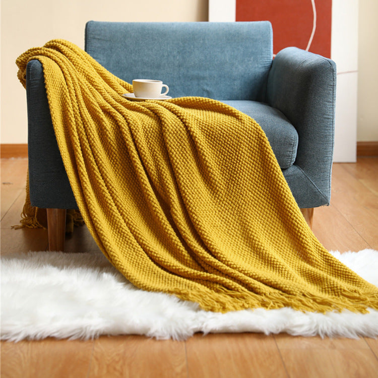 Pebble Knit Throw Blanket, Assorted