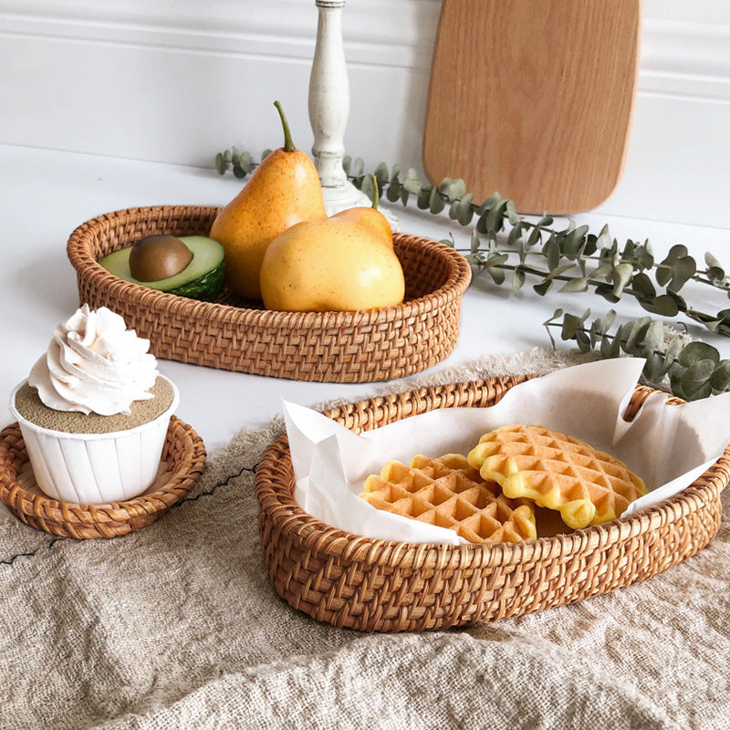 Weaved Rattan Basket, Assorted