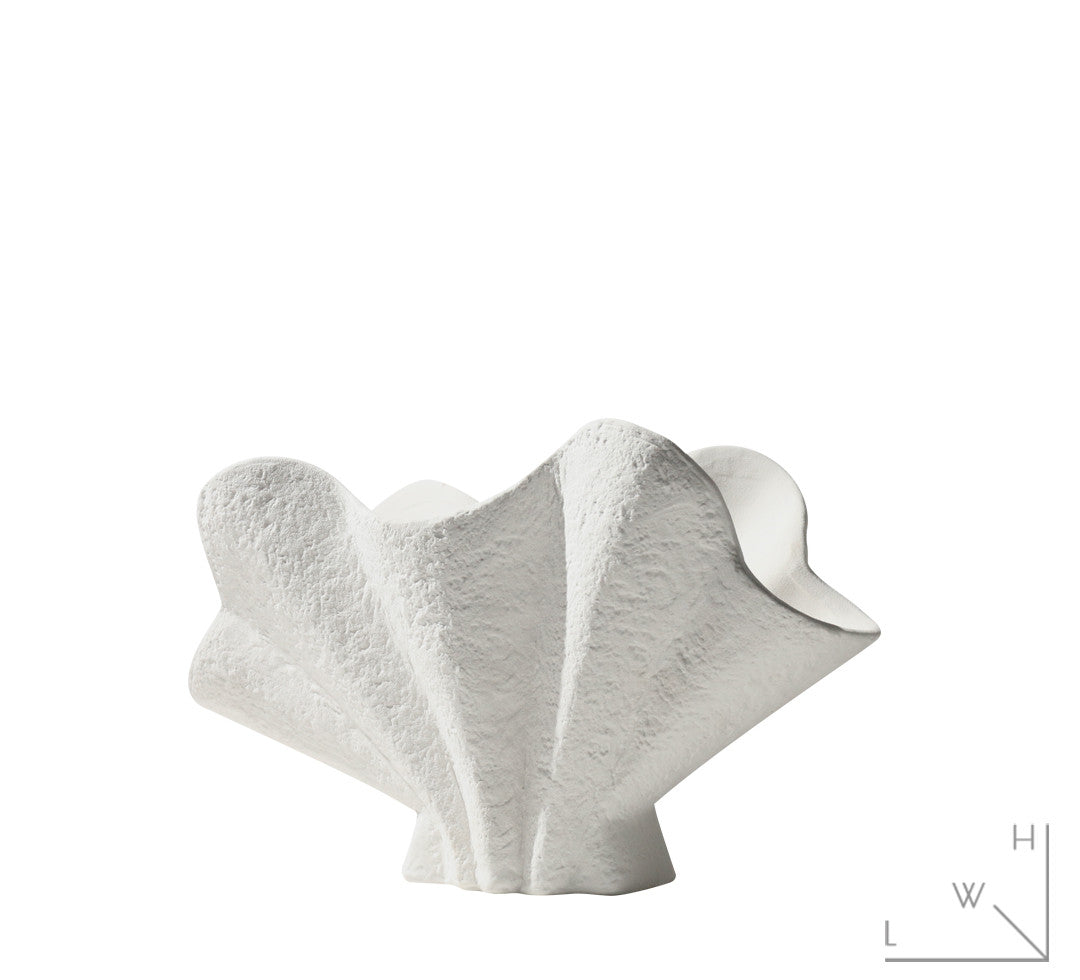 Textured Scallop-Style Modern Vase