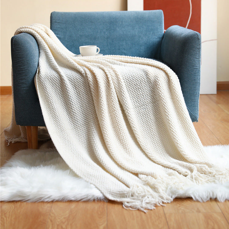 Pebble Knit Throw Blanket, Assorted