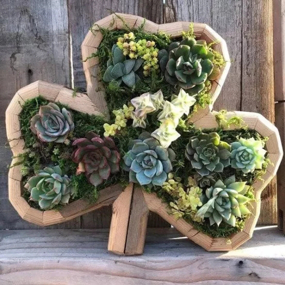 Wood, Nature-Themed Plant Pots