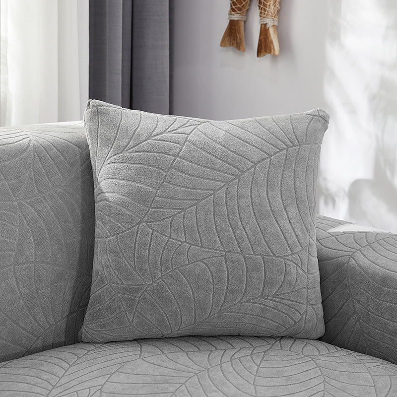 Leaf-Patterned Throw Pillow Cover, 2-pc