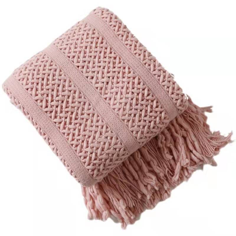 V-Pattern Chenille Blanket, Assorted Colors