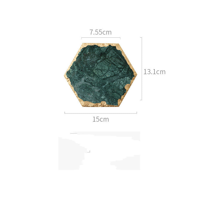 Emerald Marble Coaster, Assorted Sizes