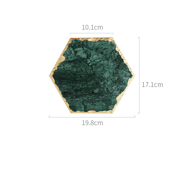 Emerald Marble Coaster, Assorted Sizes