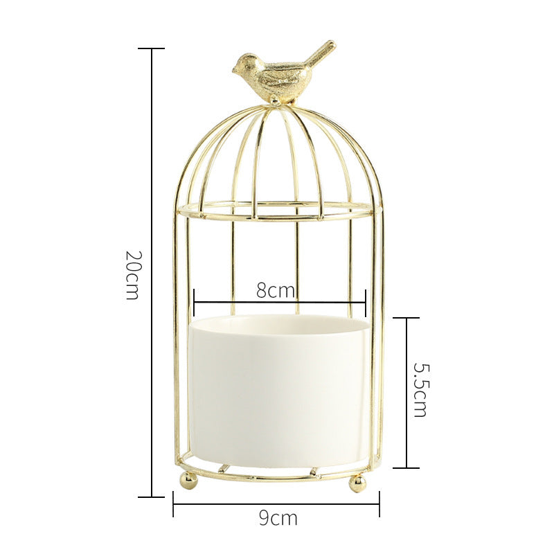 Bird Cage Plant Pot