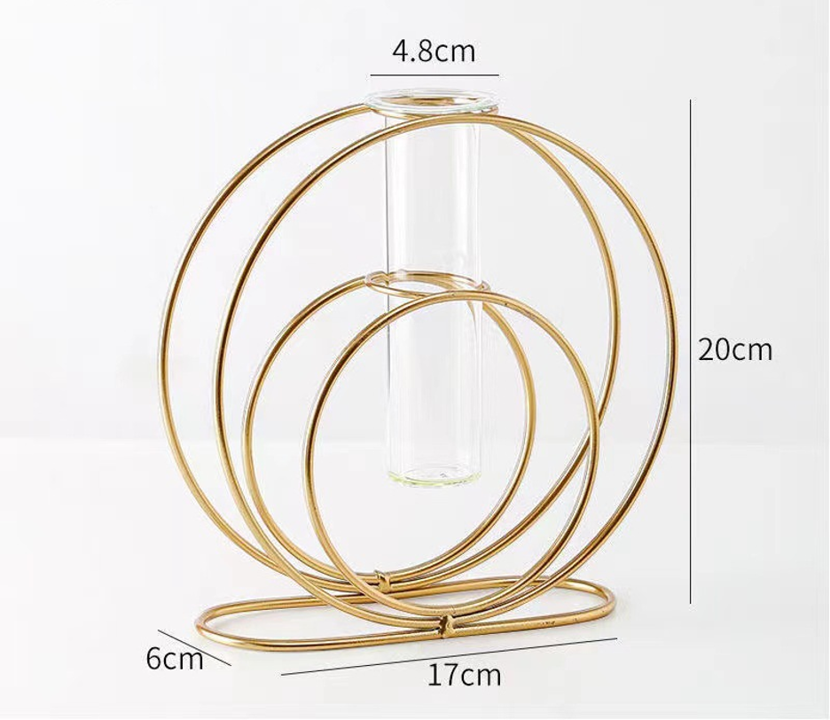 Modern Geometric Golden Plant Holder