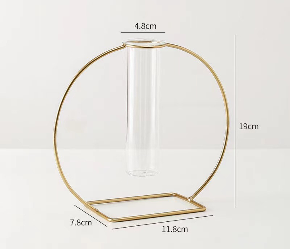 Modern Geometric Golden Plant Holder