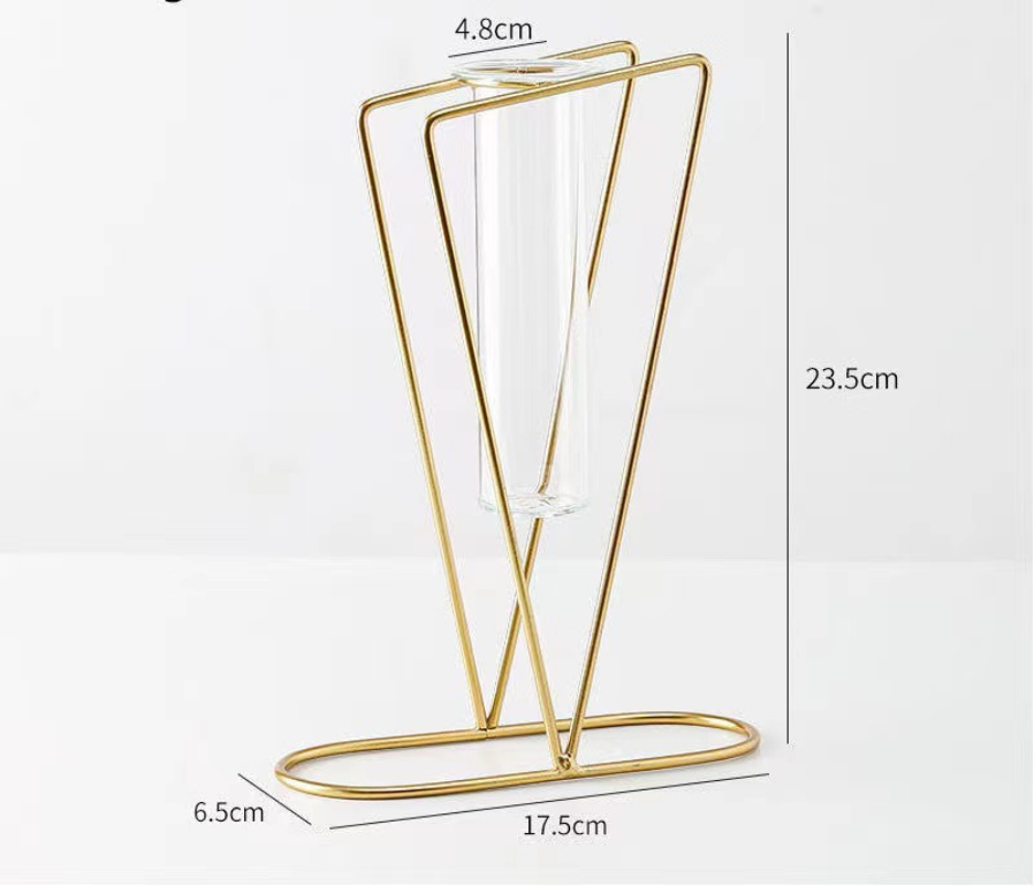 Modern Geometric Golden Plant Holder